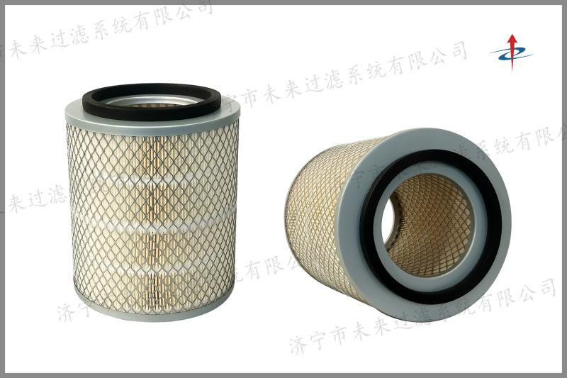 空壓機(jī)空氣濾芯是由空濾和濾芯組成，外部通過接頭和螺紋管連接到空壓機(jī)的進(jìn)氣閥，從而過濾進(jìn)入空氣中的粉塵、顆粒等雜質(zhì)